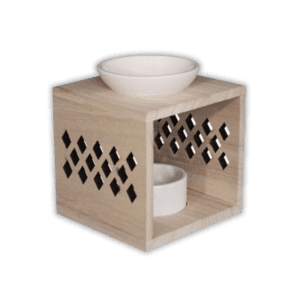 Geurbrander van hout 10,5x10,5x12 cm